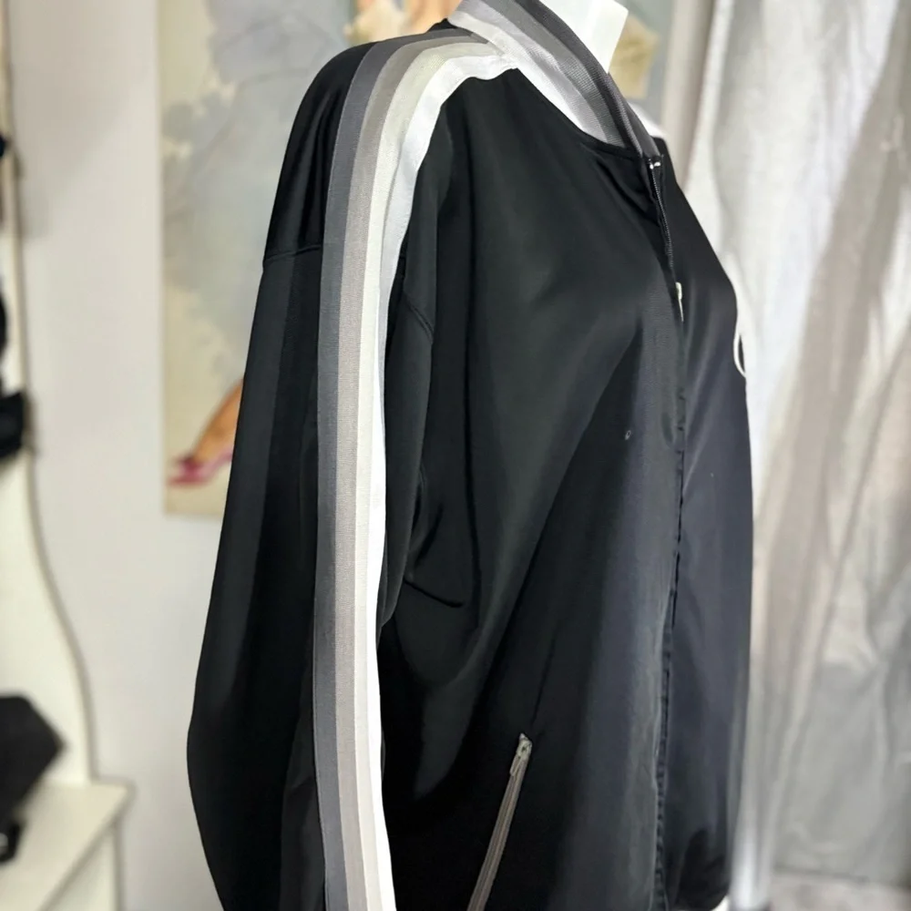 South Pole Black and White Bomber Jacket with Logo